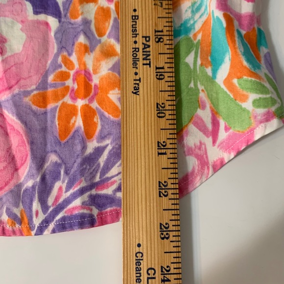 Lauren Ralph Lauren Floral Button Shirt Women PS Multicolor Watercolor Cotton - Picture 5 of 7